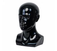 B Baosity Mannequin Tête d'Exposition Homme Support Buste Modèle Vinyle Finition Mate Base Stable Multifonction Destiné pour Coiffeur Présentation , Blanc Brillant