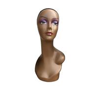 B Baosity Mannequin Tête Femme avec Accessoire Épaules Modèle Étalage Coiffure Accessoire Maquillage Polypropylène Convient Exposition Bijouterie Salon Coiffure, Style b