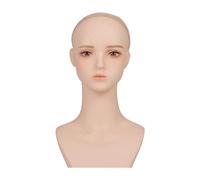 B Baosity Mannequin Tête Femme Bald Support Perruque Porte-modèle Casquette PVC Léger Portable Stable Fonctionnelle Convient Aux Salons Maisons Commerces, styler un