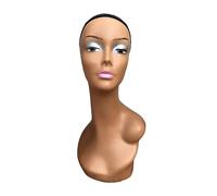 B Baosity Mannequin Tête Femme Modèle Présentoir Perruque Support Maquillage Polypropylène Base Stable Adapté à La Présentation de Perruques Chapeaux Lunettes B, Styled
