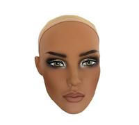 B Baosity Mannequin Tête Femme Réaliste Support Perruque Présentoir Bijoux Maquillage Accessoire Mode En PVC Convient pour Formation Cosmétologie Exposition Org, Seulement La Tête