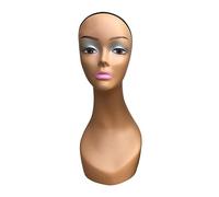 B Baosity Mannequin Tête Femme Support pour Perruques Modèle Exposition Maquillage Porte Chapeaux Bijoux Convient pour Salon Boutique Maison Hauteur, Bleu clair