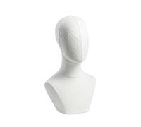 B Baosity Mannequin Tête Présentoir Chapeau Support Perruque Porte Casque En Velours et Mousse Structure Légère et Stable Adapté à Exposition Magasin Salon Mais, Blanc