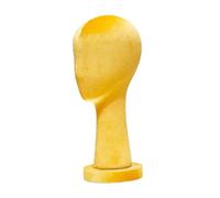 B Baosity Mannequin Tête Présentoir Perruque Stand Modèle Velours Accessoire Maquillage avec Base Résistante Séchage Perruque Support Adapté Salons Commerces Ut, Jaune, Hauteur 40cm