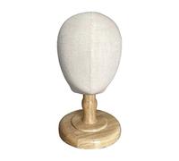 B Baosity Mannequin Tête Présentoir Perruque Support Base Bois Tissu Stable Adaptée à L'Exposition de Chapeaux Serre-têtes Écouteurs Convenant pour Maison Salon, Modèle de tête d'enfant