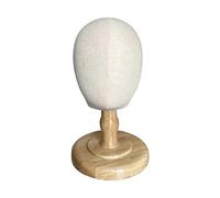 B Baosity Mannequin Tête Présentoir Perruque Support Base Bois Tissu Stable Adaptée à L'Exposition de Chapeaux Serre-têtes Écouteurs Convenant pour Maison Salon, Modèle de tête d'enfant en bas âge