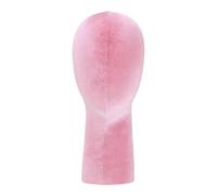 B Baosity Mannequin Tête Support Chapeau Présentoir Casquette Porte-accessoires Modèle Velours pour Coiffeuses Salons de Coiffure Vitrines Décoration Maison, Rose