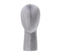 B Baosity Mannequin Tête Support Chapeau Présentoir Casquette Porte-accessoires Modèle Velours pour Coiffeuses Salons de Coiffure Vitrines Décoration Maison, gris