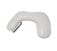 B Baosity Manucure Repose-bras Support Table Salon Coussin Porte-main Accessoire Ongle PU Cuir Inoxydable Confortable Adapté Salon Professionnel Maison, Blanc avec
