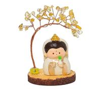 B Baosity Mini Statuette de Bouddha avec de L'argent, Figurine Miniature, Souvenir, Cadeau, Centre de Table, Décoration Feng Shui pour Voiture, Fête, étagèr, Style D