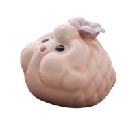 B Baosity Mini Statuette de Poisson Céramique, Porte-encens pour Thé, Décoration de Table Moderne, Petite Sculpture pour Meuble, Rose