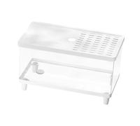 B Baosity Mini Terrarium pour Reptiles, Habitat Facile d'entretien, Vue Panoramique, Transparent, Petit Aquarium pour Lézards, Serpents, Escargots et Grenou, Blanc, 40 Cm X 21.5 Cm X 23