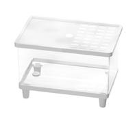 B Baosity Mini Terrarium pour Reptiles, Habitat Facile d'entretien, Vue Panoramique, Transparent, Petit Aquarium pour Lézards, Serpents, Escargots et Grenou, Blanc, 30 Cm X 19.5 Cm X 21
