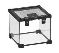 B Baosity Mini Terrarium pour Reptiles, Petits Amphibiens, Cage en Verre, Terrarium Portable pour élevage de Cafards et Caméléons