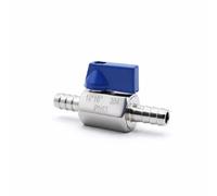 B Baosity Mini Vanne à Bille en Acier Inoxydable avec Embout Facile à Monter Contrôle Précis de Fluide pour Installations d'Aquarium Arrosage Utilisation Domestique Construction, 10 10