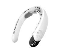 B Baosity Mini Ventilateur de Cou Portable Sans Pales, Au Design Confortable et à Réglables, pour Enfants et Adultes, Blanc