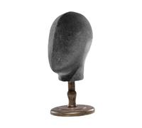 B Baosity Modèle D'écran de Perruque de Tête Mannequin Stable avec Plieur de Base de Coiffure de Coiffure de Coiffeur de Manne, Brun