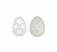 B Baosity Moule de Pâques en Silicone Moule Gabarit Matrice Forme pour Lampe Œuf Créative avec Motifs Ajourés Festifs Silicone Flexible et Résistant Projet Diy, Panneau Œuf 2