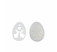 B Baosity Moule de Pâques en Silicone Moule Gabarit Matrice Forme pour Lampe Œuf Créative avec Motifs Ajourés Festifs Silicone Flexible et Résistant Projet Diy, Panneau Œufs 5