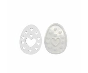 B Baosity Moule de Pâques en Silicone Moule Gabarit Matrice Forme pour Lampe Œuf Créative avec Motifs Ajourés Festifs Silicone Flexible et Résistant Projet Diy, Panneau D Œufs 4