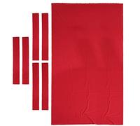 B Baosity Nappe Tissu de Table de Billard de 9ft en Nylon + Laine avec 6pcs Bande de Feutre - Rouge, comme Décrit