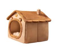 B Baosity Niche/lit-Grotte Lavable avec Fond Doux et Antidérapant pour Petits Chiens et Chats - Nid Semi-fermé pour Chien et Chat, 45cmx40cmx45cm