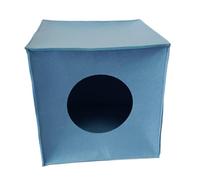 B Baosity Niche pour Chat, Niche Résistante Aux Griffures, Couchage Douillet et Chauffant pour Chaton, Niche-Grotte pour Chaton, Bleu