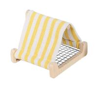 B Baosity Nichoir pour Perruches, Hamac Suspendu, Jouet de Couchage, Cabane en Bois Robuste avec Fond Stable pour Calopsittes, Inséparables et Perroquets de COM, Jaune