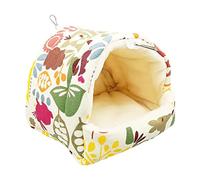 B Baosity Nid D'oiseau d'hiver Chaud et Confortable, Hamac Suspendu, Cage à Pinsons, Cachette Douillette pour Aras, Perruches Ondulées, Calopsittes, CAC, 15cmx15cmx14.5cm