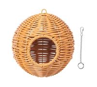 B Baosity Nid-hamac pour Oiseaux, Lit-hamac Suspendu, Abri pour Oiseaux, Nichoir Tissé, Perchoir pour Perroquet, Perruche Ondulée