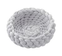 B Baosity Nid pour Chat Tissé, Lavable, Respirant, Rond, Fait Main, 40 Cm, pour Chats de Petite et Moyenne Taille, Chiots et Petits Chiens. Accessoires, Gris Clair