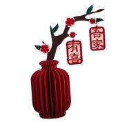 B Baosity Nouvelle Année Ornement Centre de Table Vase Nid d'abeille Tissu 3D Artisanat Décoratif Fonction DIY Adapté pour Salle à Manger Fête du Printemps Bure, Style B