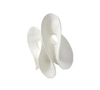 B Baosity Objet Décoratif Moderne Abstrait, Forme Géométrique Abstraite en Résine, Modèle B, Dimensions 21 × 19 × 39 Cm, Blanc Rayé
