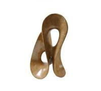 B Baosity Objet Décoratif Moderne Abstrait, Modèle C, Dimensions 21 × 19 × 39 Cm, Décoration Géométrique en Résine, Marron Rayé