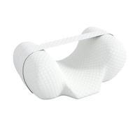 B Baosity Oreiller de Soutien Cervical Oreiller Cervical Orthopédique Coussin de Positionnement Appui-tête Mémoire de Forme avec Sangle Réglable Antiroulis, Blanc Pur, Grand Losange Blanc Pur