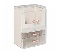 B Baosity Organiseur de Maquillage Boîte de Rangement Tiroirs Support Cosmétique Présentoir Transparent Couvercle Étanche Compartiments Multiples Adapté pour Coiffeuse Salle de Bain Chambre