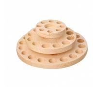 B Baosity Organiteur à Trois Niveaux en Bois n Classique Organiteur Circulaire à Étages vertures Rangement Résistant pr Rayures, Style A