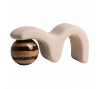 B Baosity Ornement En Motif En M Sculptural Ornement Élément Sphérique Rayé Polyvalent Sculpture D'art Abstrait pr lon, Étagère, Coole