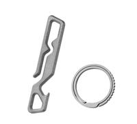 B Baosity Outdoor Multitool Compact Porte-clés Mousqueton Multifonction Ouvre-Bouteille Ergonomique Clip n Alliage de Titane Portable Adapté Aux Activité, Sablage