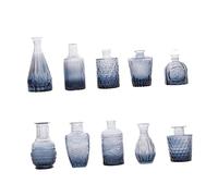 B Baosity Pack de 10 Vases En Verre pour Arrangements Floraux, éléments Décoratifs pour Mariage, Bleu