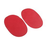 B Baosity Paire de Patchs à Repasser, Ovale Patch en Tissu Réparation Couture Coude Artificiel Thin Patchs Coudiere - Rouge