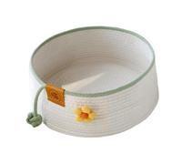 B Baosity Panier de Couchage Rond en Corde de Coton pour Chat, Protection des Meubles, Facile à Nettoyer, Nid pour Chatons D'intérieur et Petits Animaux de, 50 Cm X 14 Cm