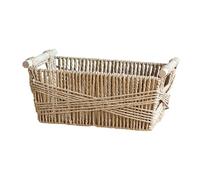 B Baosity Panier de Rangement Corbeille Tressée Boîte Organisatrice Bac Tissé à La Main En Corde de Papier avec Poignées Adapté pour Le Salon La Cuisine, L