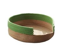 B Baosity Panier-lit Tissé pour Chat, Résistant à l'usure, Lit pour Chatons de Petite, Moyenne et Grande Taille, Accessoires pour Chats D'i, Vert Marron