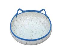B Baosity Panier-lit Tressé en Corde de Coton pour Chat, 'intérieur Confortable pour Faire Ses Griffes, Boîte à Jouets Tressée pour Animaux de Compagni, XL