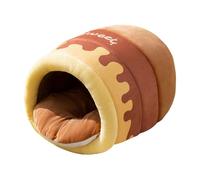 B Baosity Panier pour Honey Pot, Niche pour, Couchage d'automne et d'hiver, Abri Auto-Chauffant pour et Chien, Nid pour Chihuahua et Pomé, M Brown