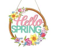 B Baosity Panneau de Porte Pâques Bois Décor Suspendu Plaque Murale Accueil Fonction Résistante Adapté à La Salle de Réunion Couloir Véranda, Fleurs