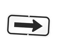 B Baosity Panneau de Signalisation Flèche Panneau Directionnel Symétrique Plaque Réfléchissante Aluminium Installation Facile Convient Extérieur Intérieur Sécur, Noir