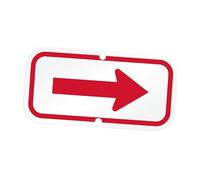 B Baosity Panneau de Signalisation Flèche Panneau Directionnel Symétrique Plaque Réfléchissante Aluminium Installation Facile Convient Extérieur Intérieur Sécur, Rouge