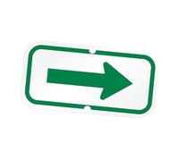 B Baosity Panneau de Signalisation Flèche Panneau Directionnel Symétrique Plaque Réfléchissante Aluminium Installation Facile Convient Extérieur Intérieur Sécur, Vert